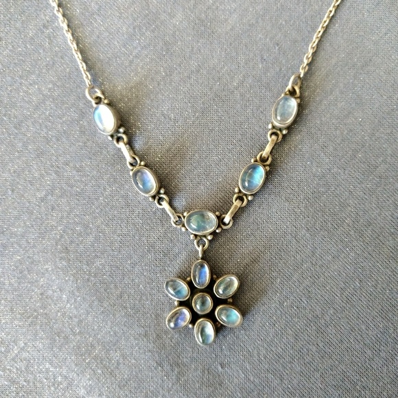 Nicky Butler Rainbow Moonstone Silver Necklace - Picture 2 of 4